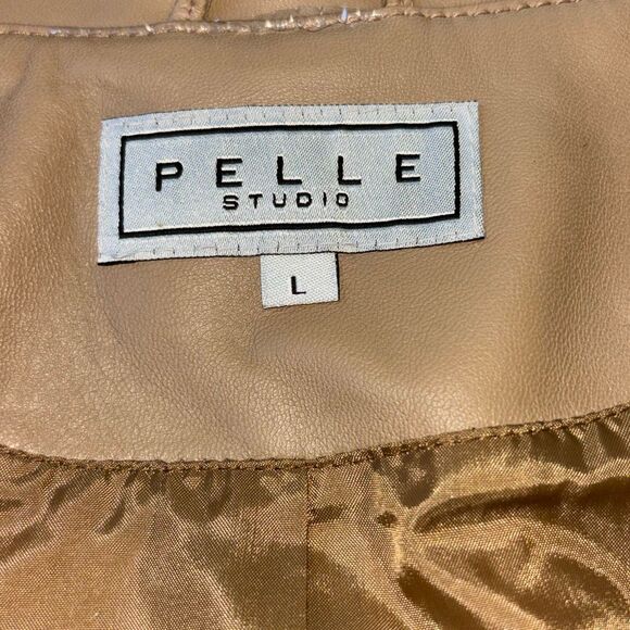 NWT Vtg Pelle Studio Wilsons Leather Jacket tan Sz L Butter soft lined - Picture 5 of 11